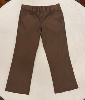 GH Bass & Co Brown Stretch Dress Pants Women's 14 Bootcut Career Cotton Blend